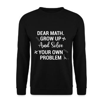 Lustig Mathematik Spruch Mathelehrer Mathesprüche - Unisex Pullover - Schwarz - Vorne - Alina (178cm) & Michal (187cm)