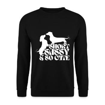 Dachshund Dog Dachshund Dog Breed Dachshund - Unisex Sweatshirt - black - Front - Alina (178cm) & Michal (187cm)