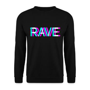 Techno - Musique techno - Rave - Raver - Festival - Sweat-shirt Unisexe - noir - Devant - Alina (178cm) & Michal (187cm)