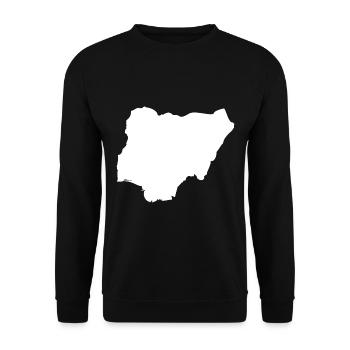 Nigeria map flag - Unisex Sweatshirt - black - Front - Alina (178cm) & Michal (187cm)