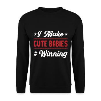 Vatertag Papa Papa Papa - Unisex Pullover - Schwarz - Vorne - Alina (178cm) & Michal (187cm)