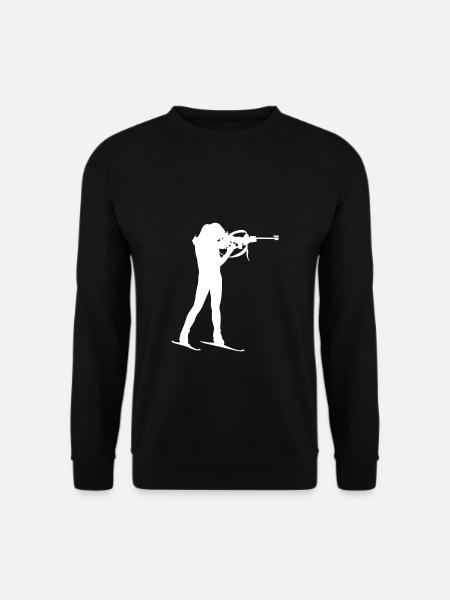 biathlete frau - Unisex Pullover - Schwarz