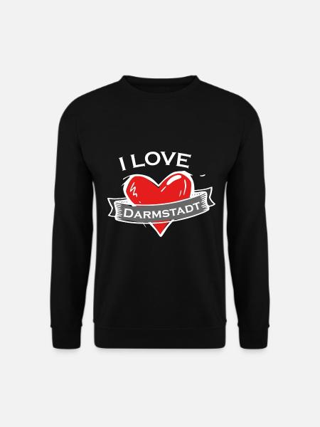 Darmstadt - Ich liebe Stadtnamen in Tattoo Stil - Unisex Pullover - Schwarz