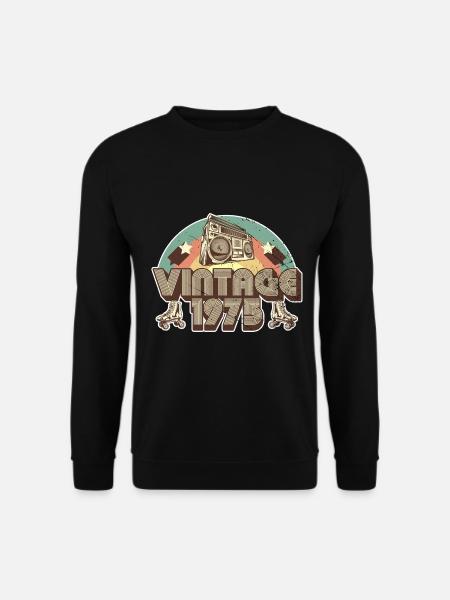 1975 Geburtstag geboren im Jahr 1975 Retro Vintage - Unisex Pullover - Schwarz