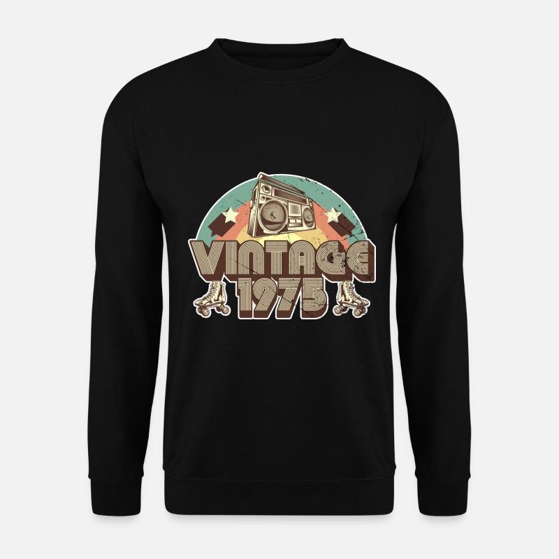1975 Geburtstag geboren im Jahr 1975 Retro Vintage - Unisex Pullover - Schwarz