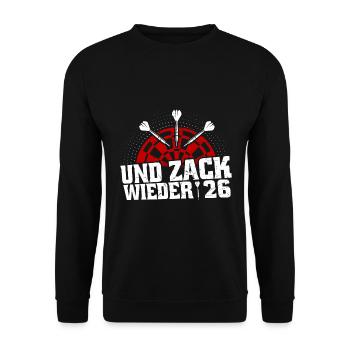 Drôle de fléchette disant jeu de fléchettes cadeau - Sweat-shirt Unisexe - noir - Devant - Alina (178cm) & Michal (187cm)
