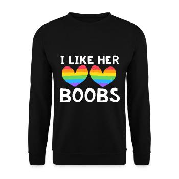 Drôle gay Pride Lesbian Pride Ok To Be Gay - Sweat-shirt Unisexe - noir - Devant - Alina (178cm) & Michal (187cm)