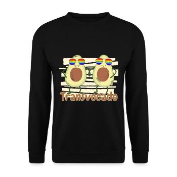 Transvocado lustige Avokados - Unisex Pullover - Schwarz - Vorne - Alina (178cm) & Michal (187cm)