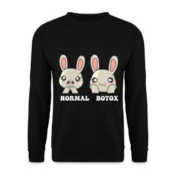 Easter Easter Plastic Surgeon Botox - Unisex Sweatshirt - black - Front - Alina (178cm) & Michal (187cm)