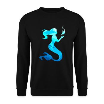 Mermaid mermaid mermaid fairy tale - Unisex Sweatshirt - black - Front - Alina (178cm) & Michal (187cm)