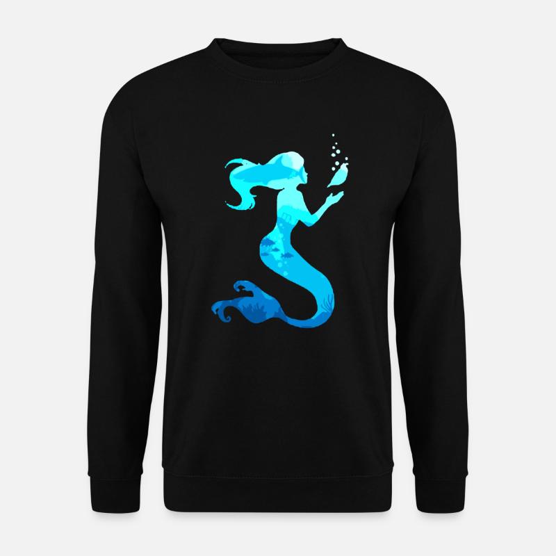 Meerjungfrau Seejungfrau Nixe Märchen - Unisex Pullover - Schwarz