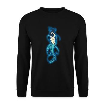 Mermaid mermaid mermaid fairy tale - Unisex Sweatshirt - black - Front - Alina (178cm) & Michal (187cm)