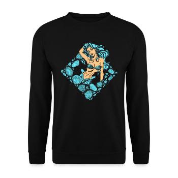 Sirène sirène sirène conte de fées - Sweat-shirt Unisexe - noir - Devant - Alina (178cm) & Michal (187cm)