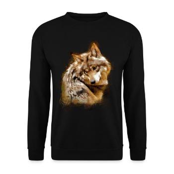 Mexican gray wolf endangered species - Unisex Sweatshirt - black - Front - Alina (178cm) & Michal (187cm)