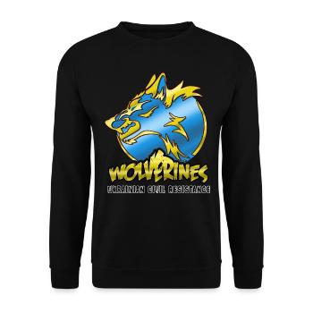 Carcajous - Résistance civile ukrainienne - Sweat-shirt Unisexe - noir - Devant - Alina (178cm) & Michal (187cm)