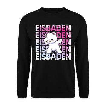 eisbaden winterbader cool icebath kälteresistent - Unisex Pullover - Schwarz - Vorne - Alina (178cm) & Michal (187cm)