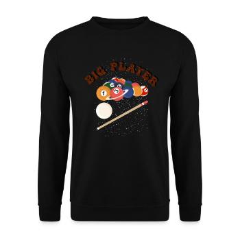 Un joueur de billard ! - Sweat-shirt Unisexe - noir - Devant - Alina (178cm) & Michal (187cm)