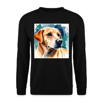 Watercolour Portrait of a Labrador - Unisex Sweatshirt - black - Front - Alina (178cm) & Michal (187cm)