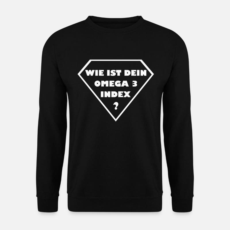 Wie ist dein Omega 3 Index? - white - Unisex Pullover - Schwarz