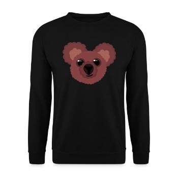 petit ours brun Ben - Sweat-shirt Unisexe - noir - Devant - Alina (178cm) & Michal (187cm)