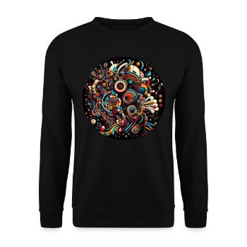 Afro Style Music Arts, Explosion of Colors - Unisex Sweatshirt - black - Front - Alina (178cm) & Michal (187cm)