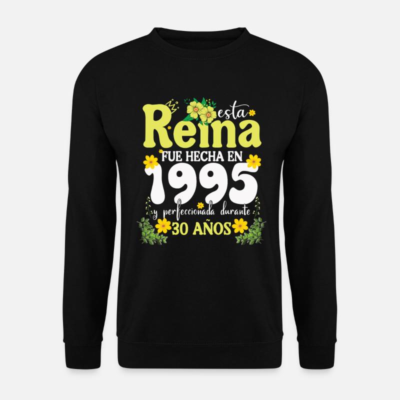 30 Jahre 1995 Vintage Retro Geburtstagsgeschenk - Unisex Pullover - Schwarz