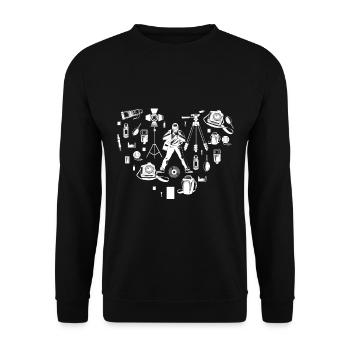Photographe Photographie Appareil photo Photographe Cadeau - Sweat-shirt Unisexe - noir - Devant - Alina (178cm) & Michal (187cm)