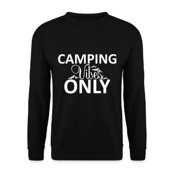 Camping Vibes Only - Unisex Sweatshirt - black - Front - Alina (178cm) & Michal (187cm)