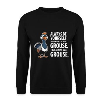 Auerhahn - Unisex Pullover - Schwarz - Vorne - Alina (178cm) & Michal (187cm)
