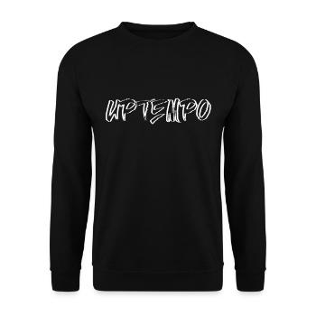 Uptempo - Rave - Hardstyle - Gabber - Gift - Unisex Sweatshirt - black - Front - Alina (178cm) & Michal (187cm)