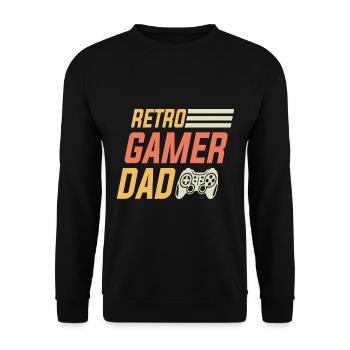 FATHER S DAY Gamer - Unisex Sweatshirt - black - Front - Alina (178cm) & Michal (187cm)