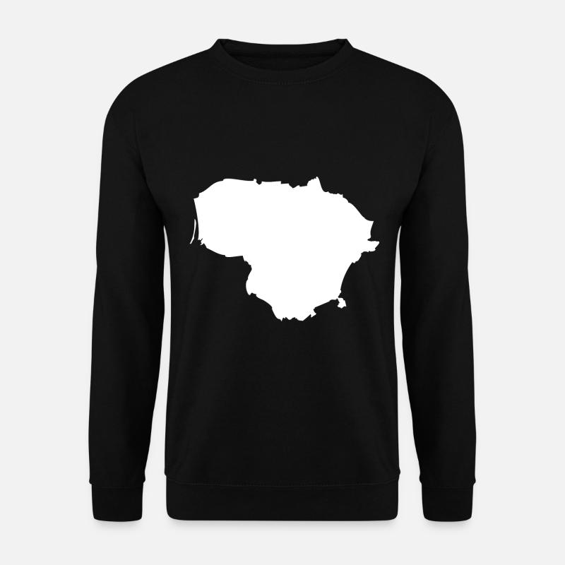 Lithuania map flag - Unisex Sweatshirt - black