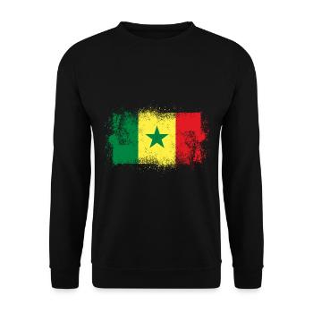 Senegal - Unisex Pullover - Schwarz - Vorne - Alina (178cm) & Michal (187cm)