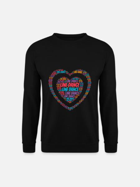 Line Dance - Line Dancing Heart Gift T-Shirt - Unisex Sweatshirt - black