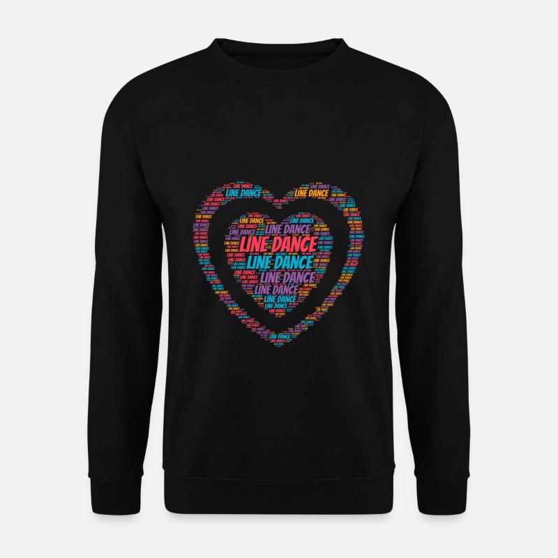 Line dance - Line Dancing Heart Geschenk T-Shirt - Unisex Pullover - Schwarz