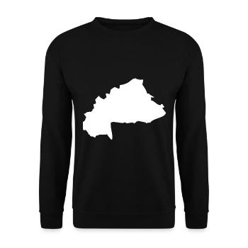 Burkina Faso Landkarte Flagge - Unisex Pullover - Schwarz - Vorne - Alina (178cm) & Michal (187cm)