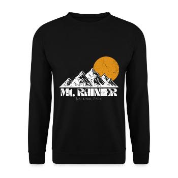 Mount Rainier Nationla Park Washington Berge - Unisex Pullover - Schwarz - Vorne - Alina (178cm) & Michal (187cm)