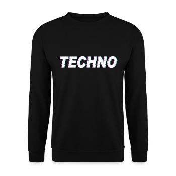 Techno - Techno music - Raver - Rave - Festival - Unisex Pullover - Schwarz - Vorne - Alina (178cm) & Michal (187cm)