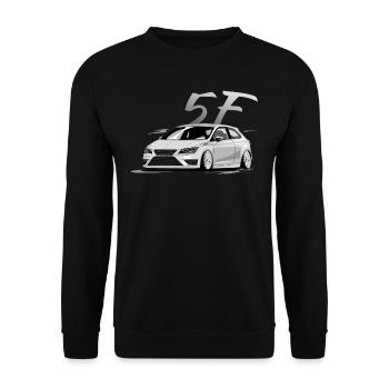Leon 5f fr, Low, Deep, Stanced, Cupra - Unisex Pullover - Schwarz - Vorne - Alina (178cm) & Michal (187cm)
