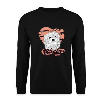 Bolonka Zwetna - Sweat-shirt Unisexe - noir - Devant - Alina (178cm) & Michal (187cm)