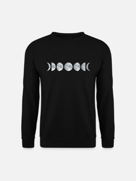 Mondphasen / Weltraumgeschenk / Mondphasen Tees / Phasen - Unisex Pullover - Schwarz