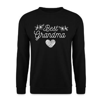 Best grandma - Unisex Sweatshirt - black - Front - Alina (178cm) & Michal (187cm)