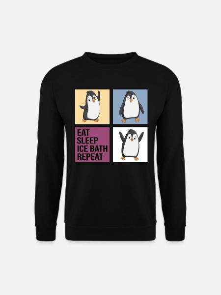 eisbader icebath winterbader eat sleep ice bath - Unisex Sweatshirt - black