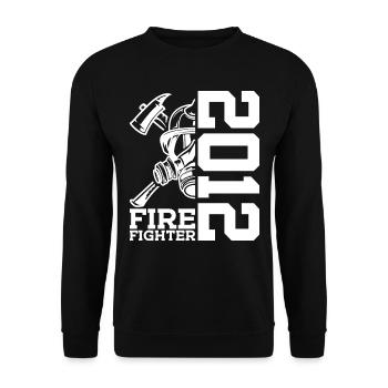 POMPIERS DU CORPS DE POMPIER 14E ANNIVERSAIRE 2012 - Sweat-shirt Unisexe - noir - Devant - Alina (178cm) & Michal (187cm)