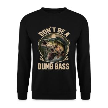 Fishing Angler Fishing Rod - Unisex Sweatshirt - black - Front - Alina (178cm) & Michal (187cm)