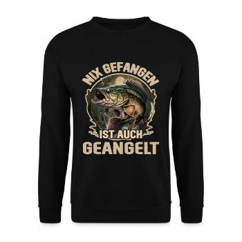 Fishing Angler Fishing Quote - Unisex Sweatshirt - black - Front - Alina (178cm) & Michal (187cm)