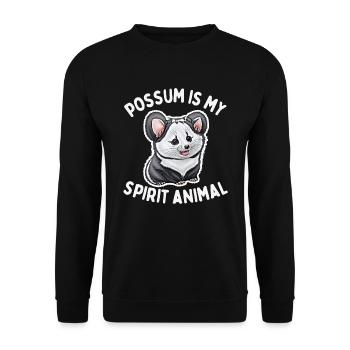 Possum is My Spirit Animal - Unisex Sweatshirt - black - Front - Alina (178cm) & Michal (187cm)