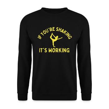 Funny Yoga Pose Workout Lover - Unisex Sweatshirt - black - Front - Alina (178cm) & Michal (187cm)