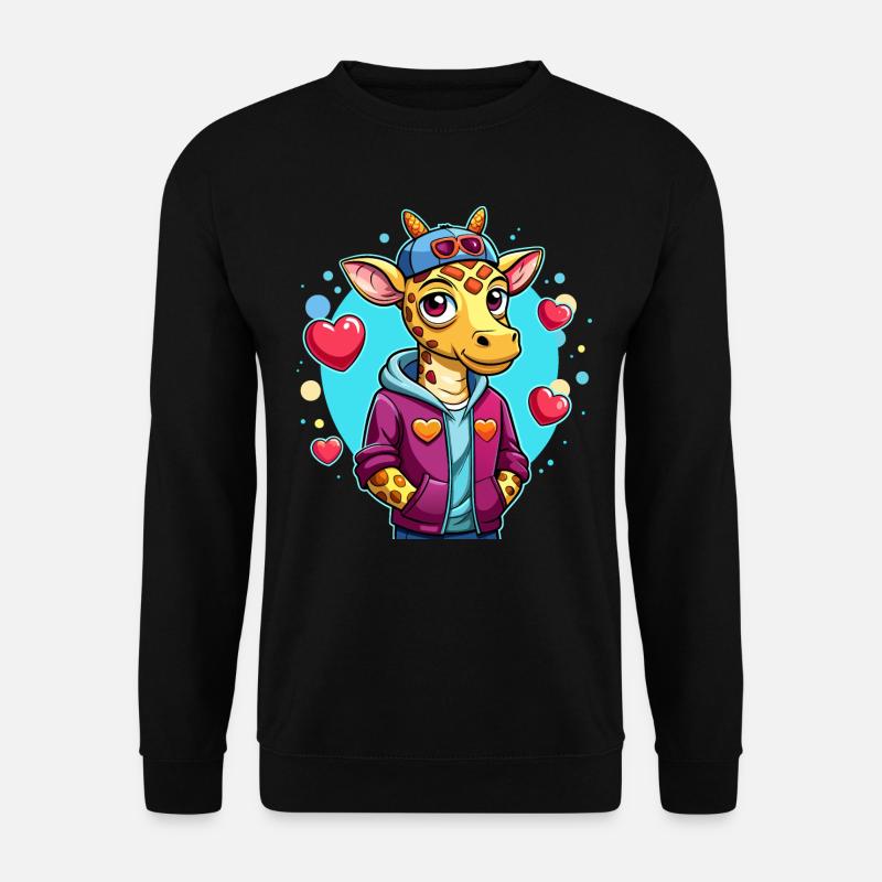 Giraffe Parade: Cool Giraffe - Unisex Sweatshirt - black