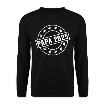 Papa 2025 - Unisex Pullover - Schwarz - Vorne - Alina (178cm) & Michal (187cm)